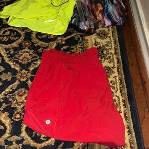 Lululemon Red Athletic Shorts